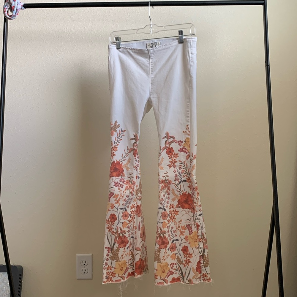 Free people pull up penny flares floral